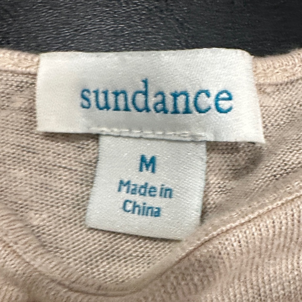 Sundance Beige Cold-Shoulder Linen Tank with Embroidered Medallion - Picture 2 of 6